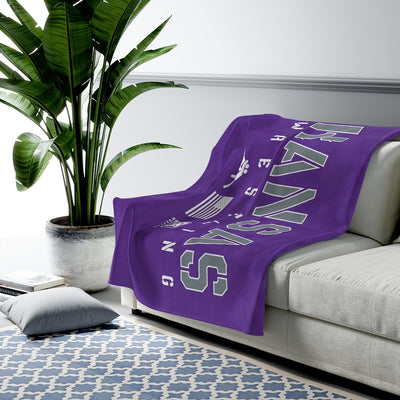 KS Wrestling Purple Plush Blanket