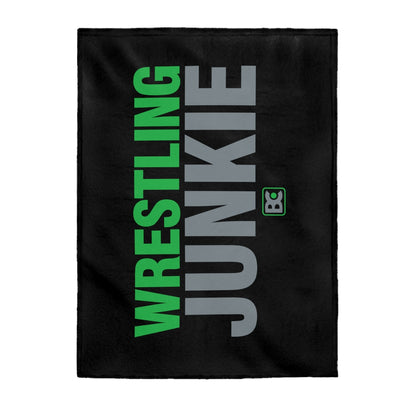 Wrestling Junkie Velveteen Plush Blanket