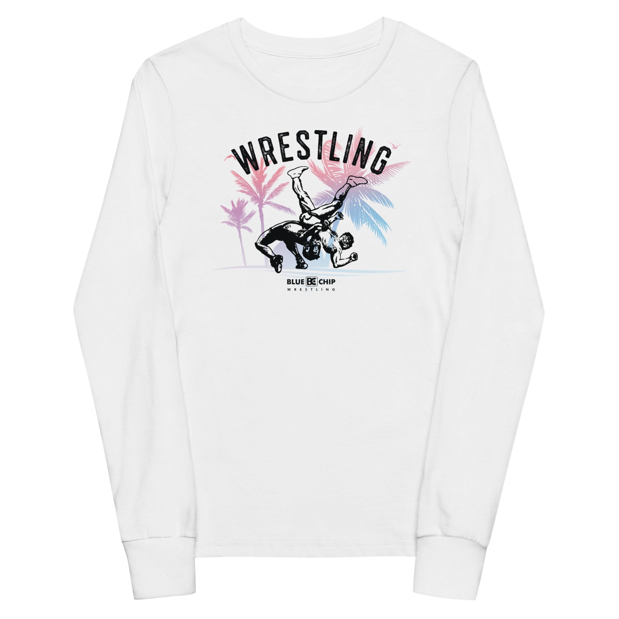 Wrestling Throwdown in Paradise Youth Long Sleeved T-Shirt